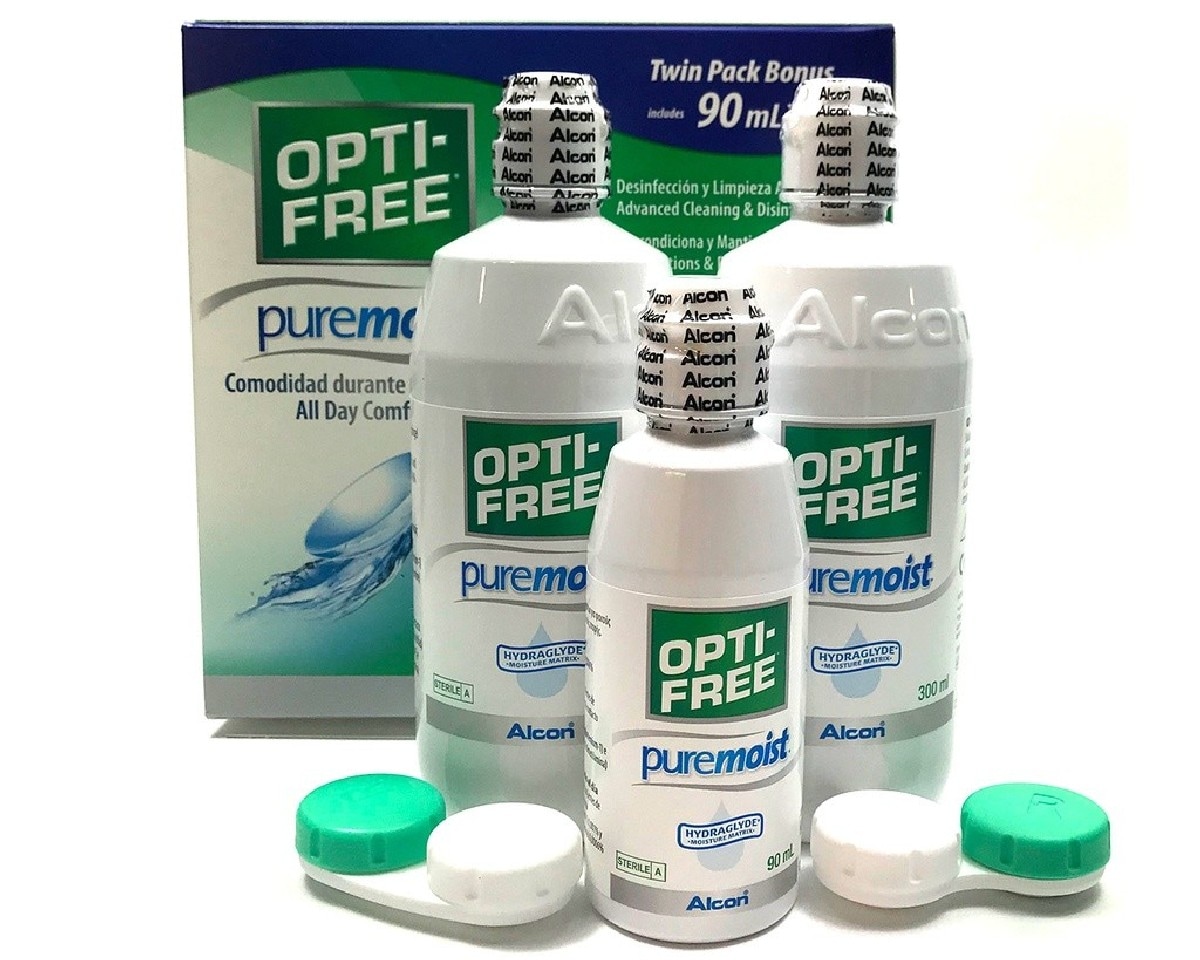 Pack Solução de Lentes de Contacto Pure Moist Opti-Free 1