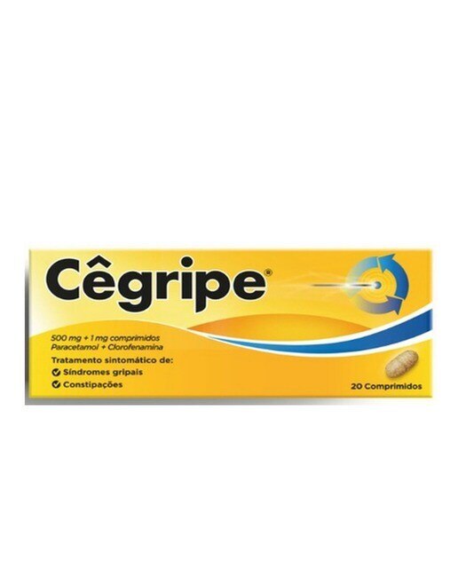 Imagem 0 de Cêgripe 500 mg + 1 mg - 20 Comprimidos