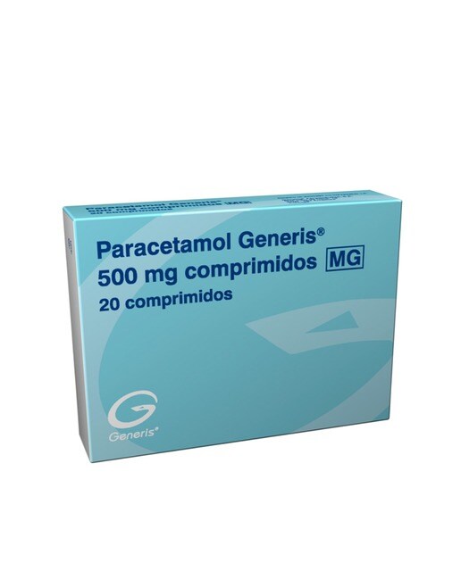 Imagem 0 de Paracetamol Generis 500 mg - 20 Comprimidos