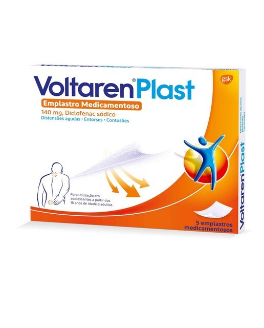Imagem 0 de Voltaren Plast 140 mg Emplastro Medicamentoso - 5 un.