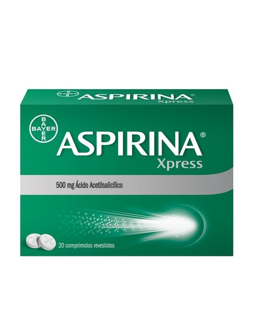 Imagem 0 de Aspirina Xpress 500 mg - 20 Comprimidos