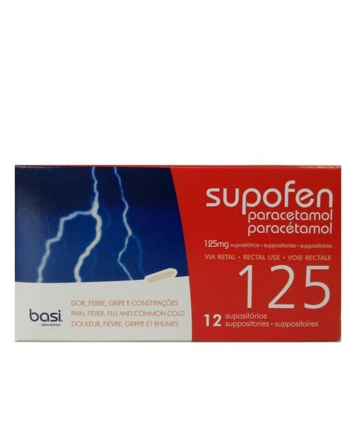 Imagem 0 de Supofen 125 mg - 12 Supositórios