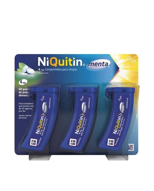 Niquitin Menta 4 mg - 60 Comprimidos para Chupar 1