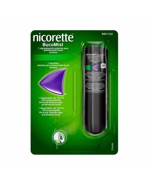 Imagem 0 de Nicorette BucoMist Sabor Menta 1mg/dose Spray Bucal - 150 Doses