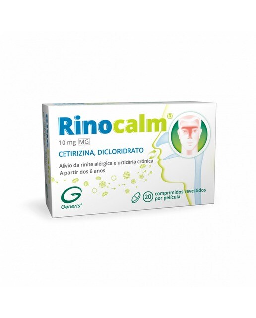 Cetirizina Rinocalm 10 mg - 20 Comprimidos Revestidos 1