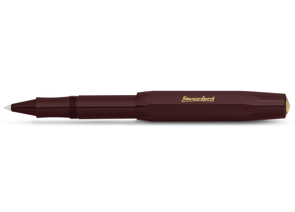 Caneta esferográfica com tampa Classic Especial Kaweco bordeaux e dourada 1