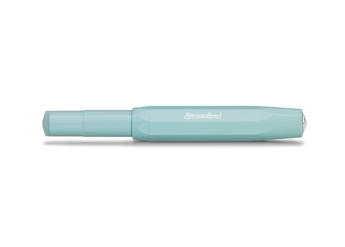 Caneta esferográfica com tampa Sport Skyline Especial Kaweco menta e cromada 2