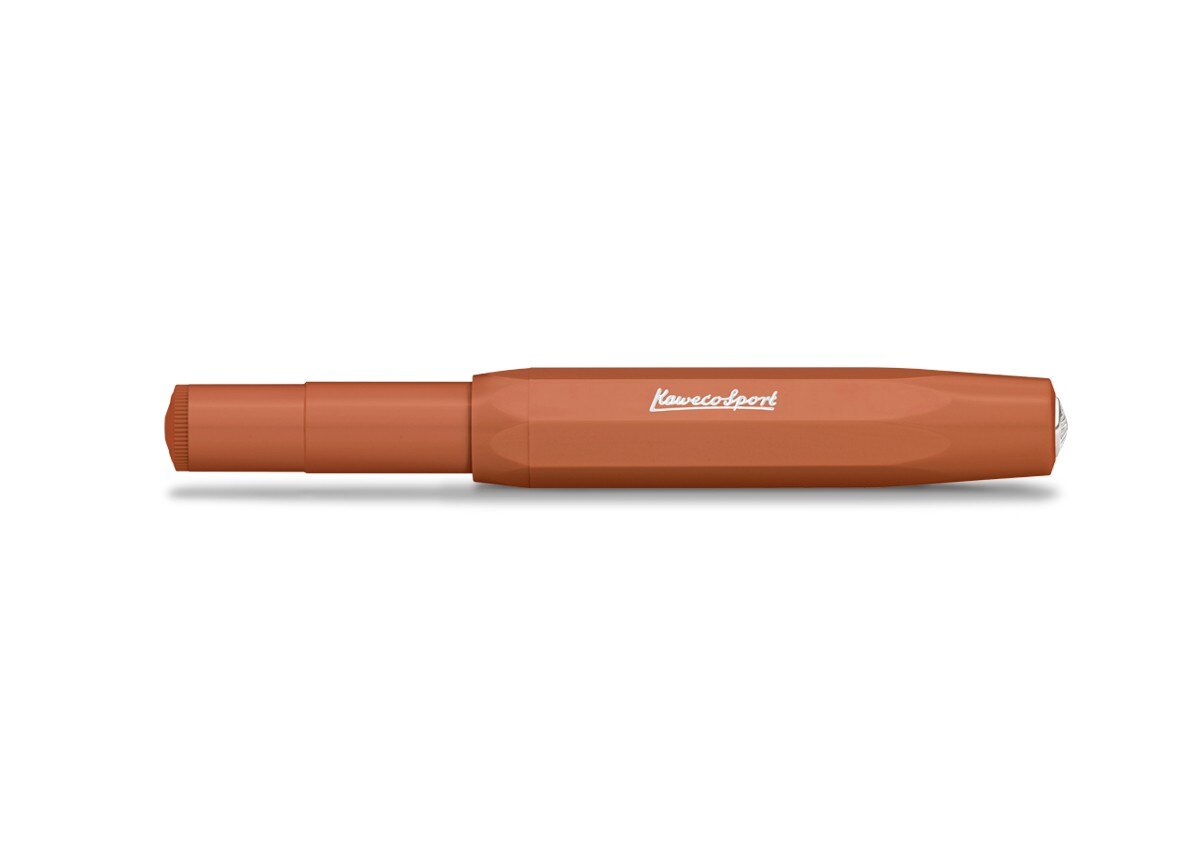 Caneta esferográfica com tampa Sport Skyline Especial Kaweco terracota e cromada 2