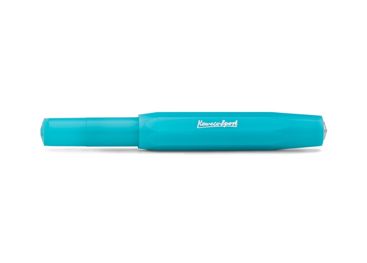 Caneta esferográfica com tampa Sport Frost Especial Kaweco azul celeste translúcido 2