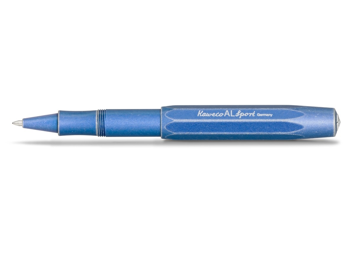 Caneta esferográfica com tampa Alu Sport Kaweco Jeans azul e alumínio 1
