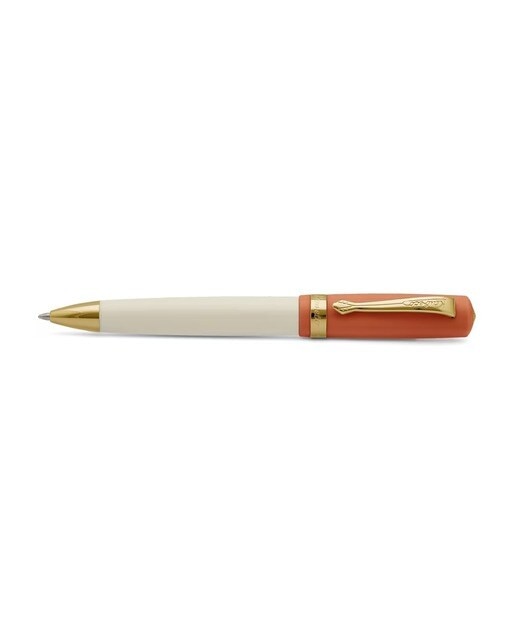 Caneta esferográfica Student Especial Kaweco creme e laranja 1