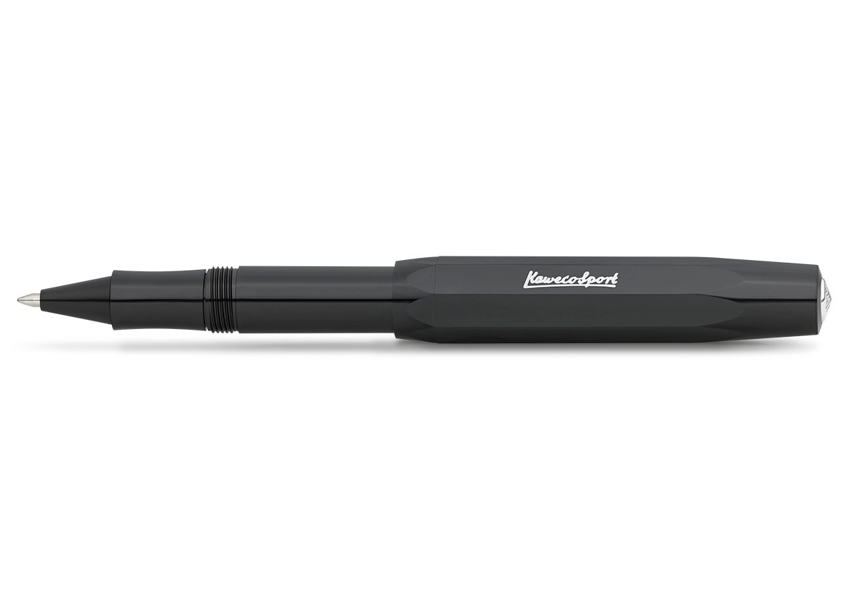 Caneta esferográfica com tampa Sport Skyline Especial Kaweco preta e cromada 1