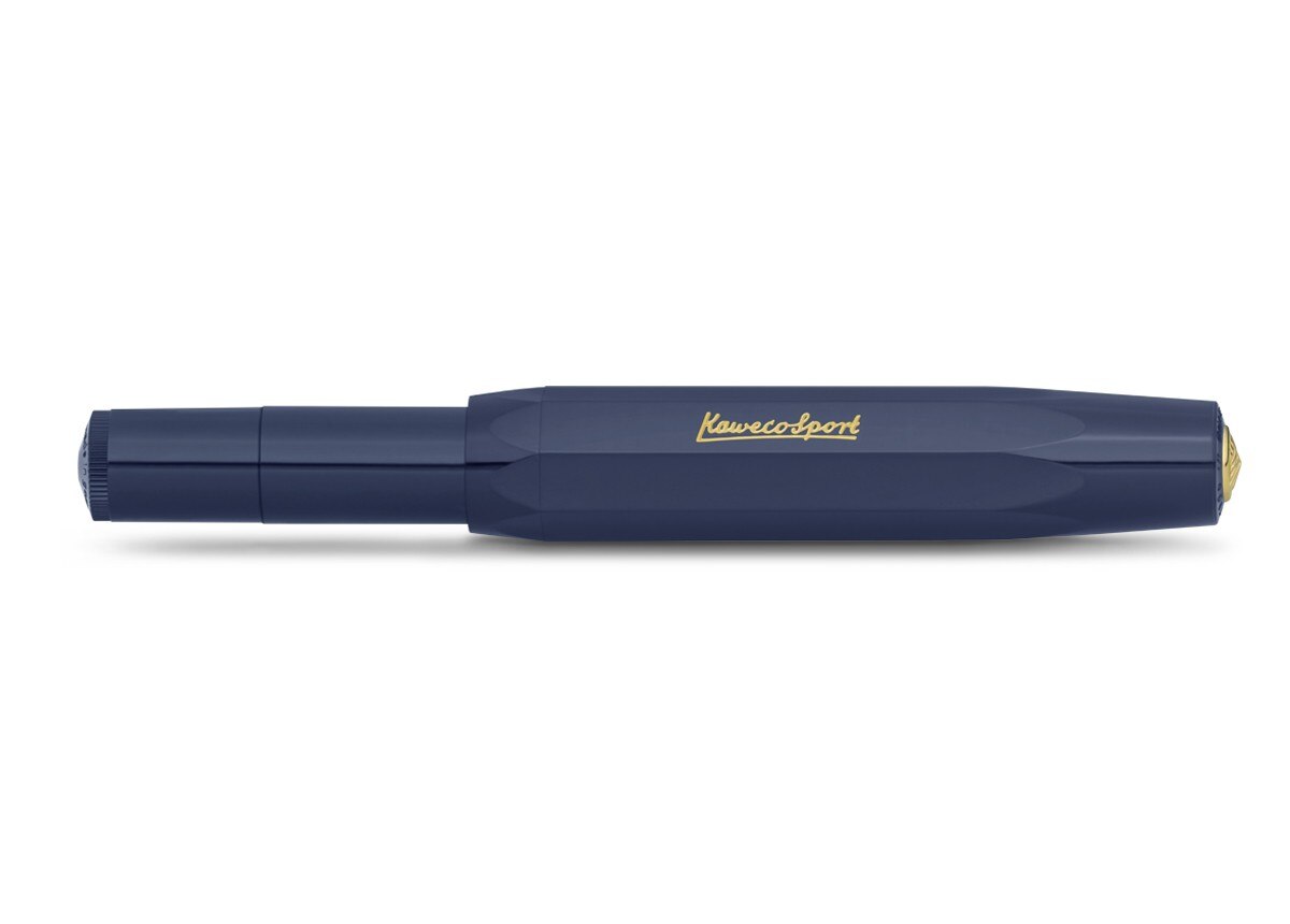 Caneta de aparo Sport Classic Kaweco azul e dourada 2