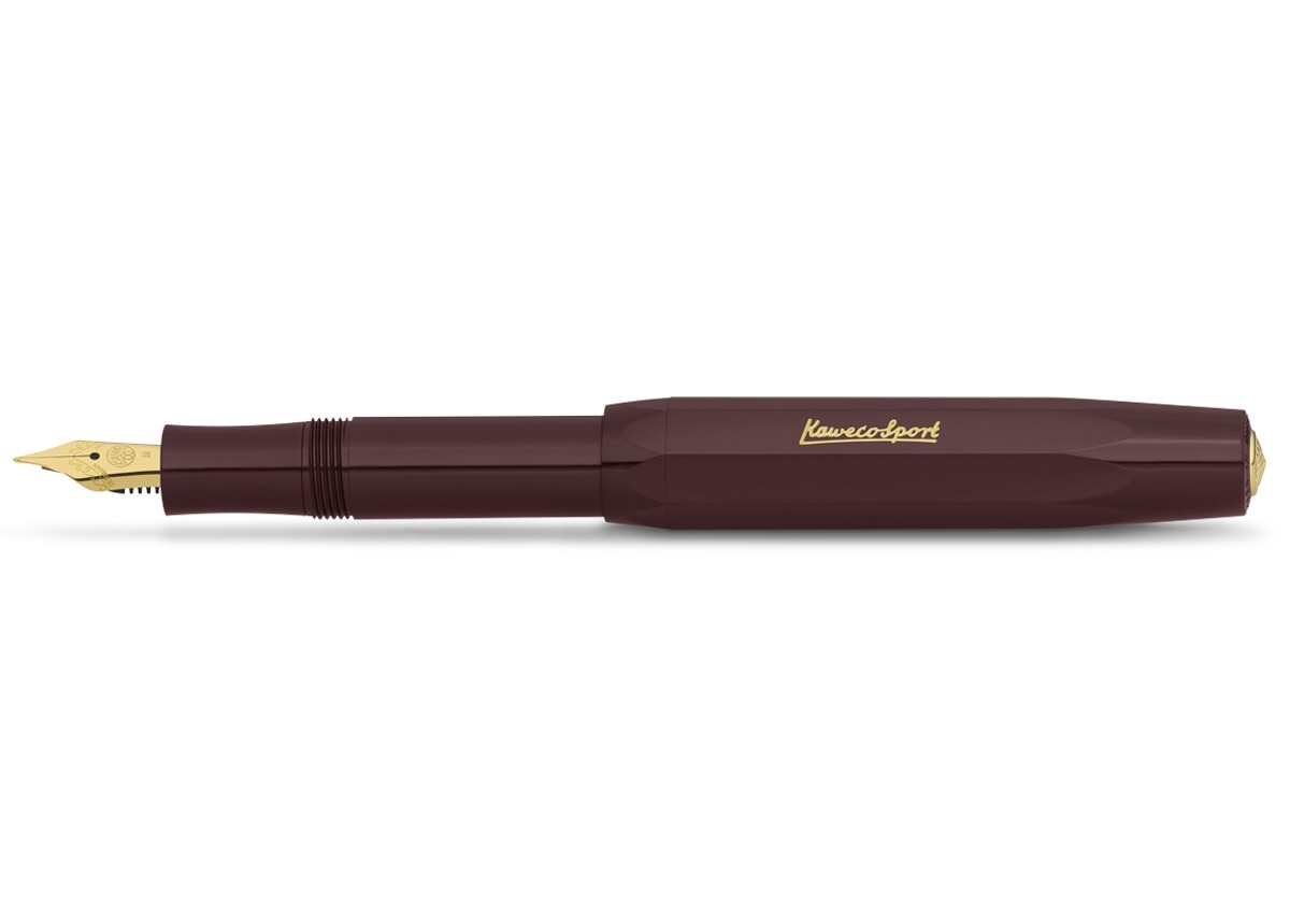 Caneta de aparo Sport Classic Especial Kaweco bordeaux e dourada 1
