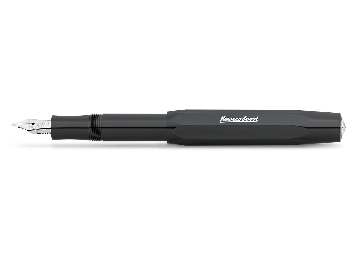 Caneta de aparo Sport Skyline especial Kaweco preta e cromada 1
