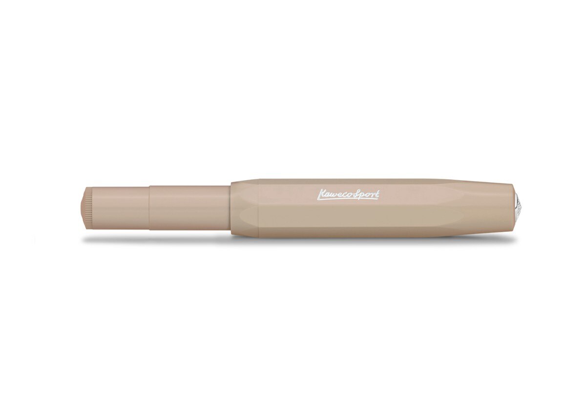Caneta de aparo Sport Skyline Especial Kaweco cappuccino e cromada 2