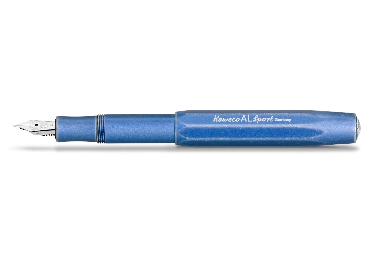 Caneta de aparo Alu Sport Kaweco Jeans azul e alumínio 1