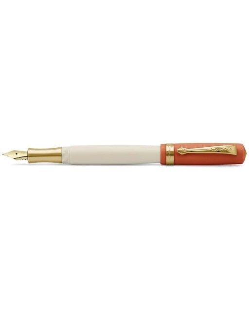 Caneta de aparo Student Especial Kaweco creme e laranja 1