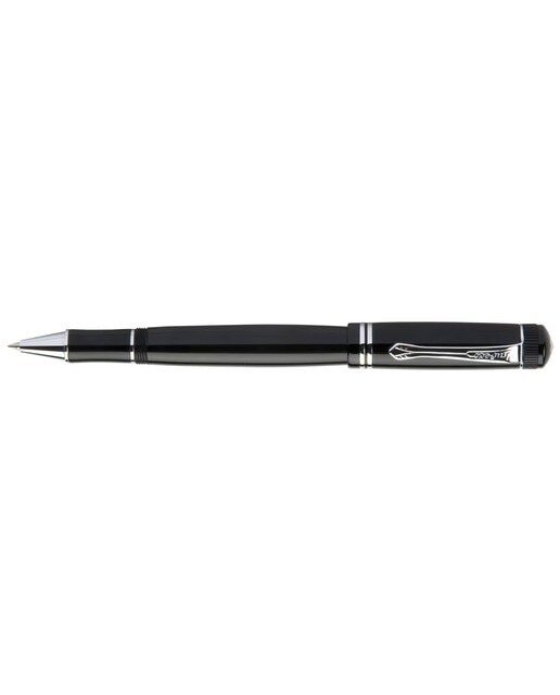 Caneta rollerball Dia Resina Kaweco preta e cromada 1