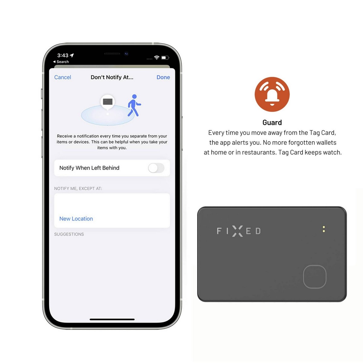 Tracker Card Fixed Location Card for Apple "Find My" - Preto 8