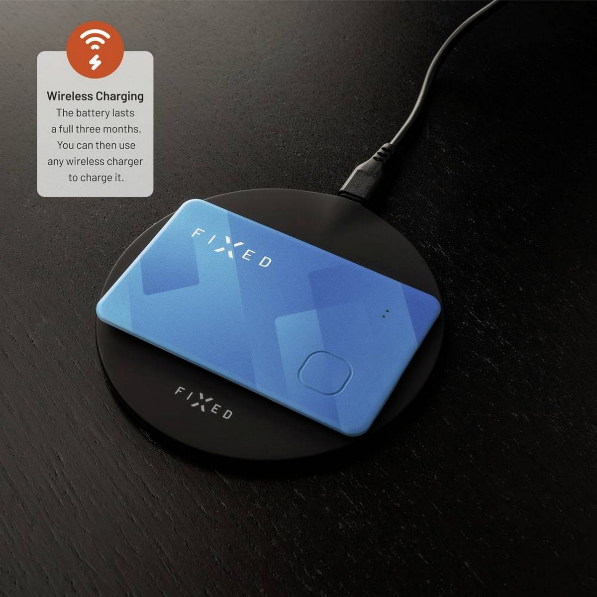 Tracker Card Fixed Location Card for Apple "Find My" - Azul 12