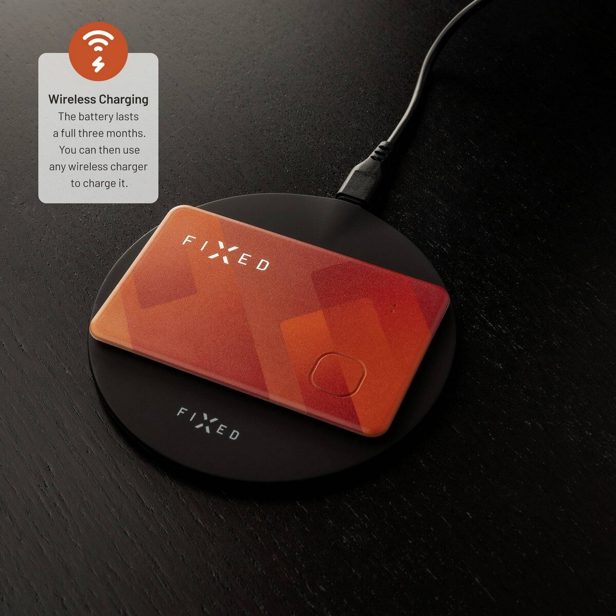 Tracker Card Fixed Location Card for Apple "Find My" - Laranja 12