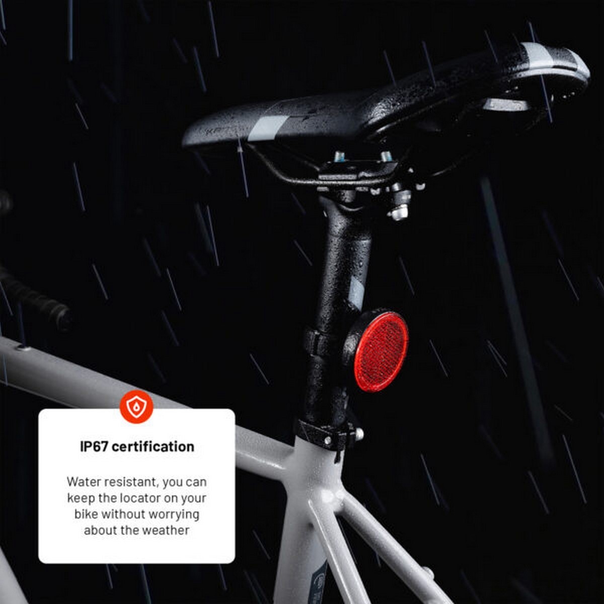 Refletor de Bicicleta Fixed com Apple "Find My" - Preto 9