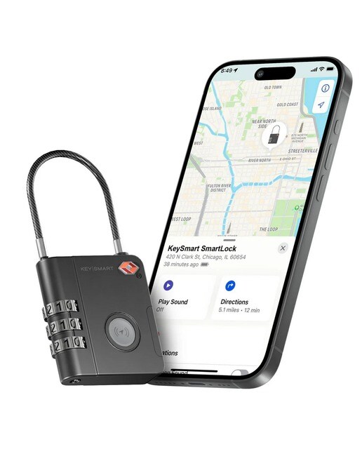 Cadeado KeySmart SmartLock com Find MY - Preto 1