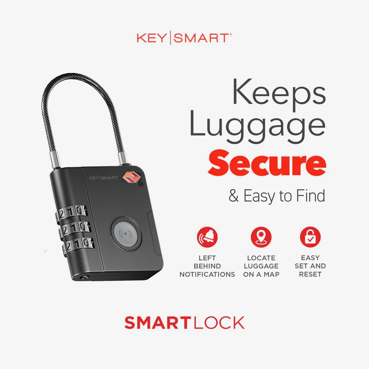 Cadeado KeySmart SmartLock com Find MY - Preto 2