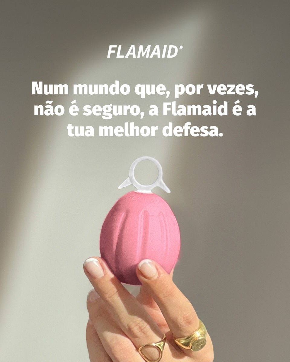 Capa FlamAid de Silicone para Alarme de Segurança Pessoal Flamaid Basic Peaceful Grenade - Rosa Rosa-3