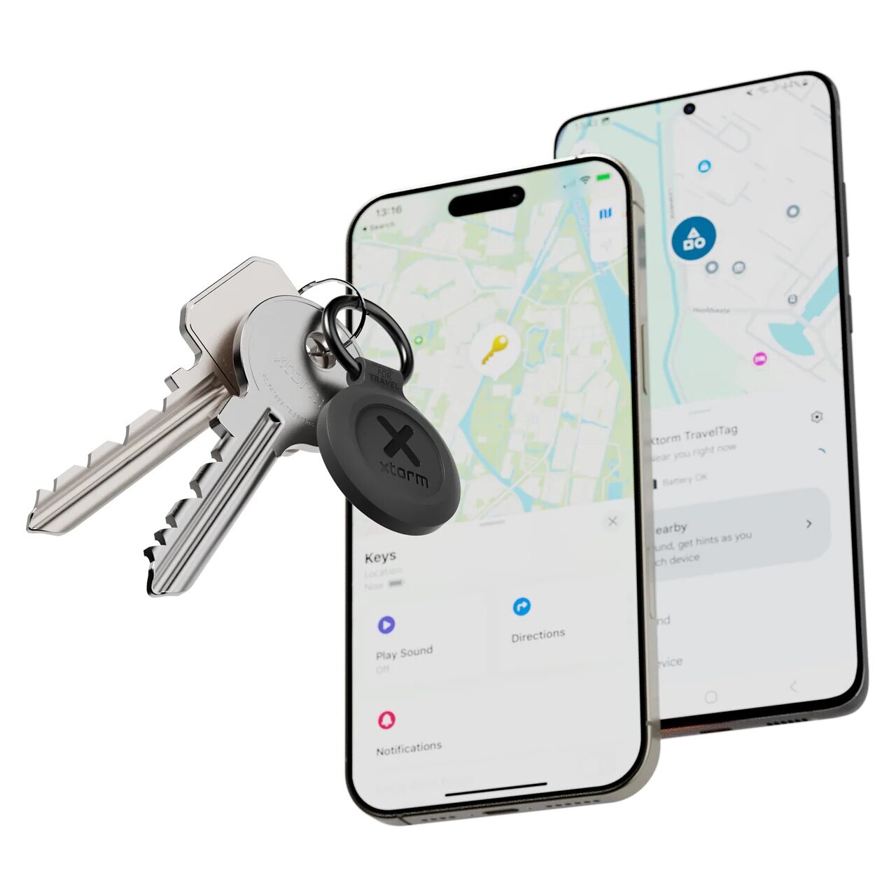 Porta-Chaves TravelTag Xtorm XTAG2GA11 para Android e iPhone, Resistente à Água – Preto Carvão Charcoal preto-2