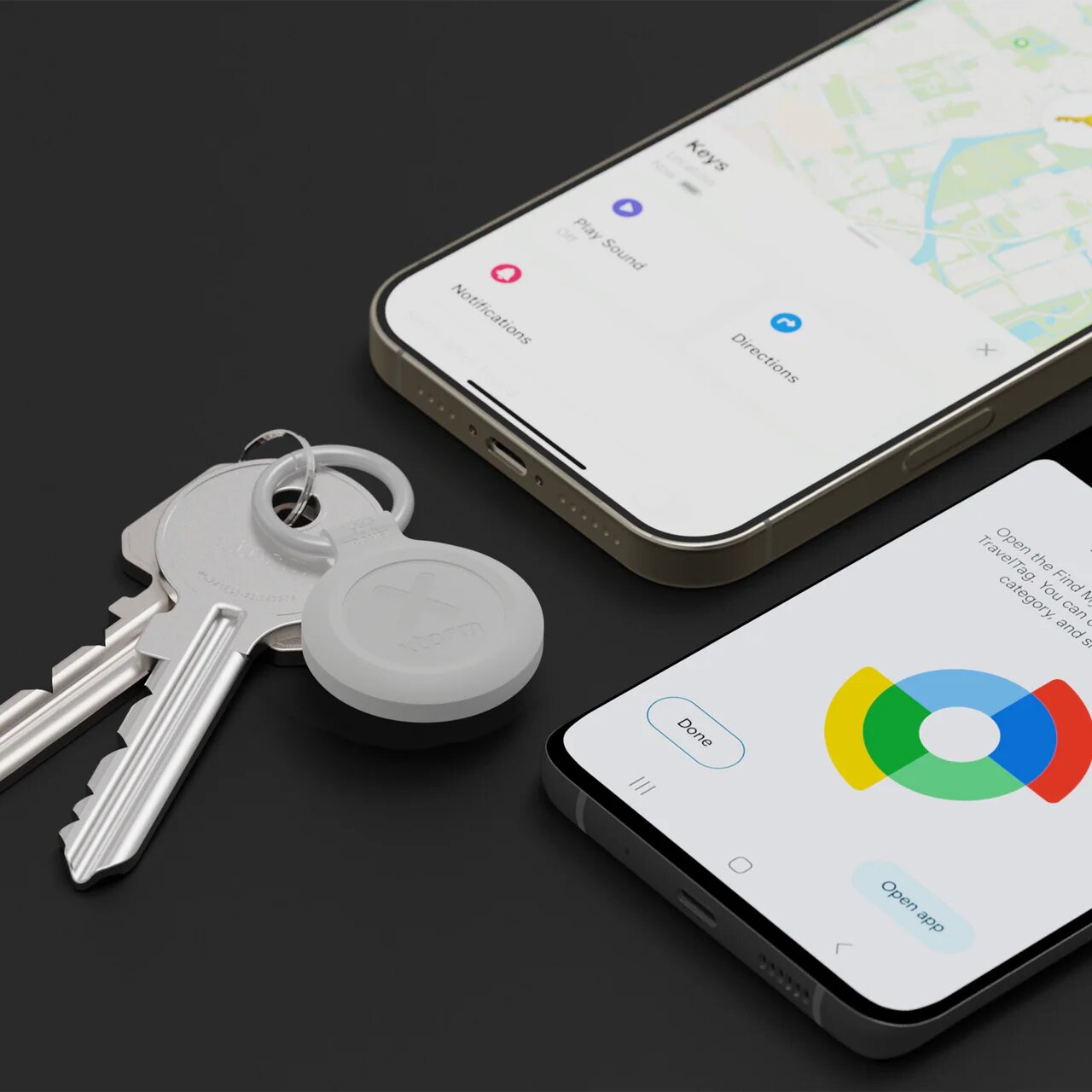 Porta-Chaves TravelTag Xtorm XTAG2GA10 para Android e iPhone, Resistente à água – 3 Unidades – Branco Cinza Branco cinza-3