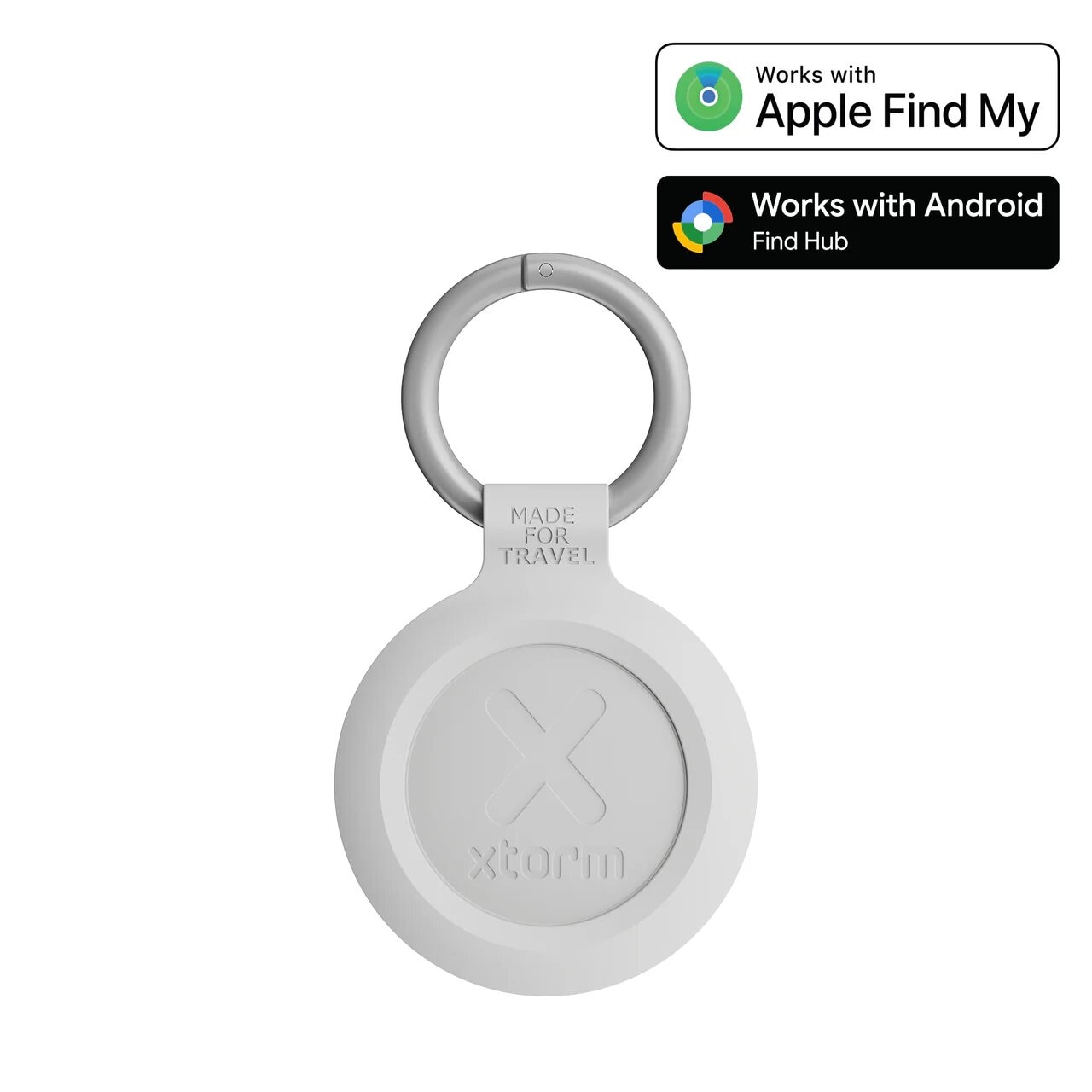 Porta-Chaves TravelTag Xtorm XTAG2GA10 para Android e iPhone, Resistente à Água – Cinzento Claro Branco cinza-5