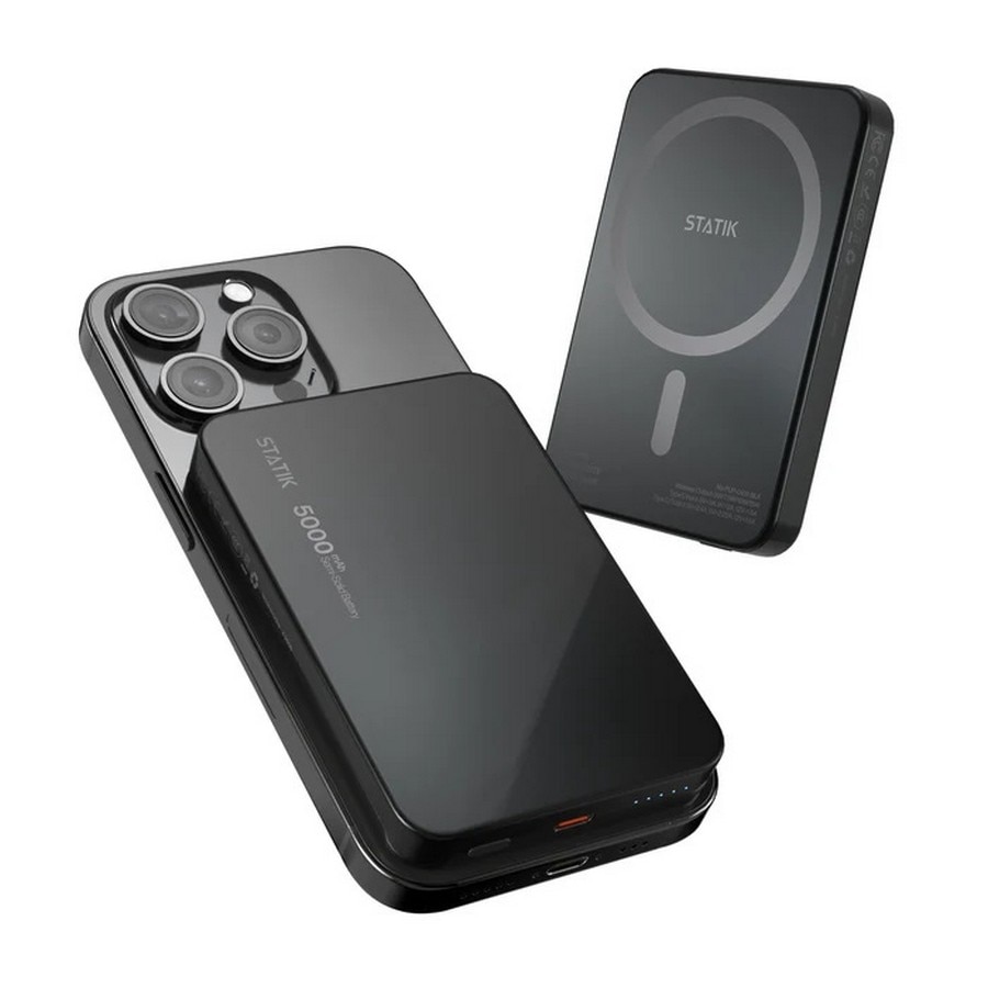 Imagem 0 de Powerbank Statik Power 5,000mAh Semi-Solid - Preto