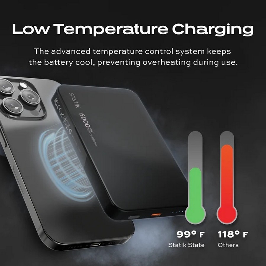 Powerbank Statik Power 5,000mAh Semi-Solid - Preto 4