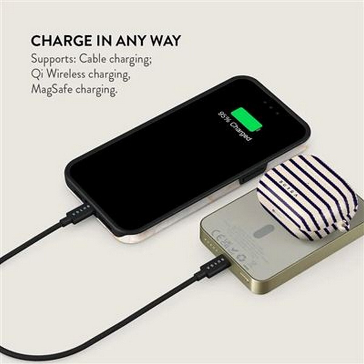 Powerbank Burga MagSafe 5000 mAh - Old Money / Dourado 4