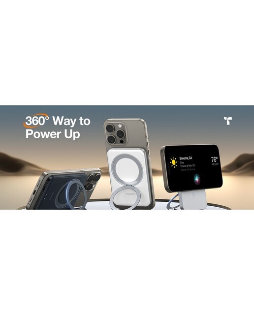 Powerbank Magstall Ostand Wireless 360º 5000MAH - White 1