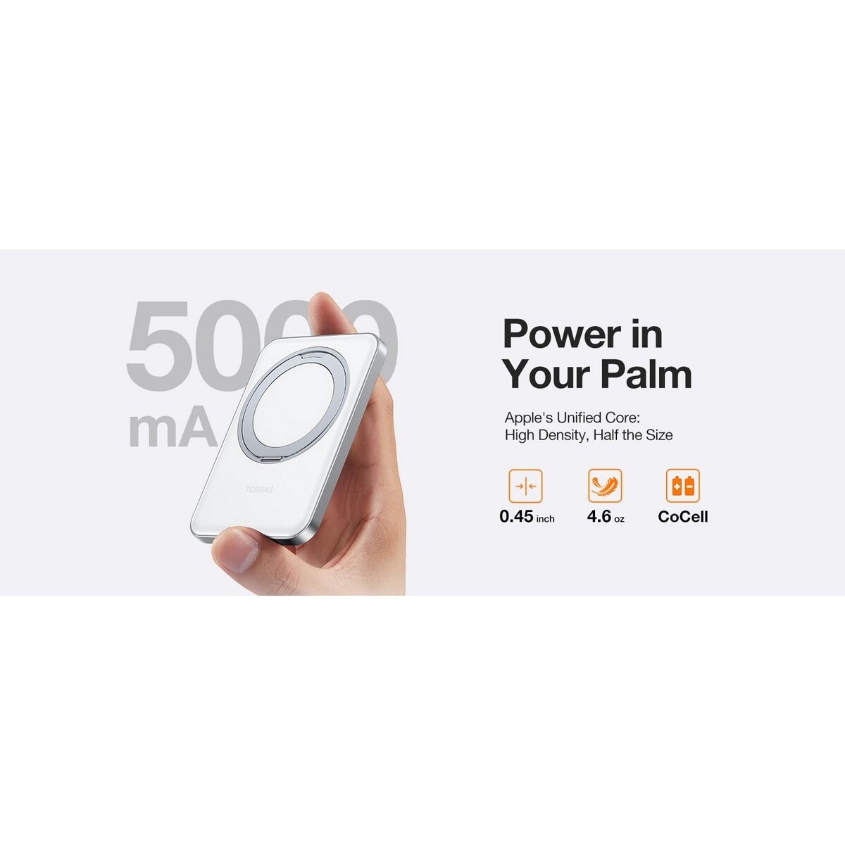 Powerbank Magstall Ostand Wireless 360º 5000MAH - White 6