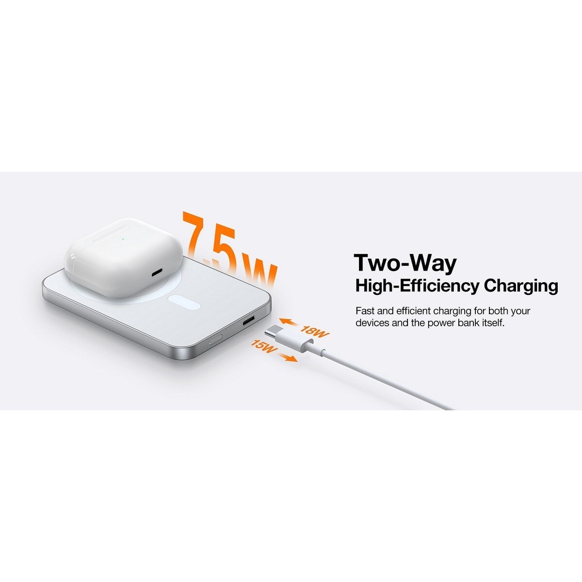 Powerbank Magstall Ostand Wireless 360º 5000MAH - White 9