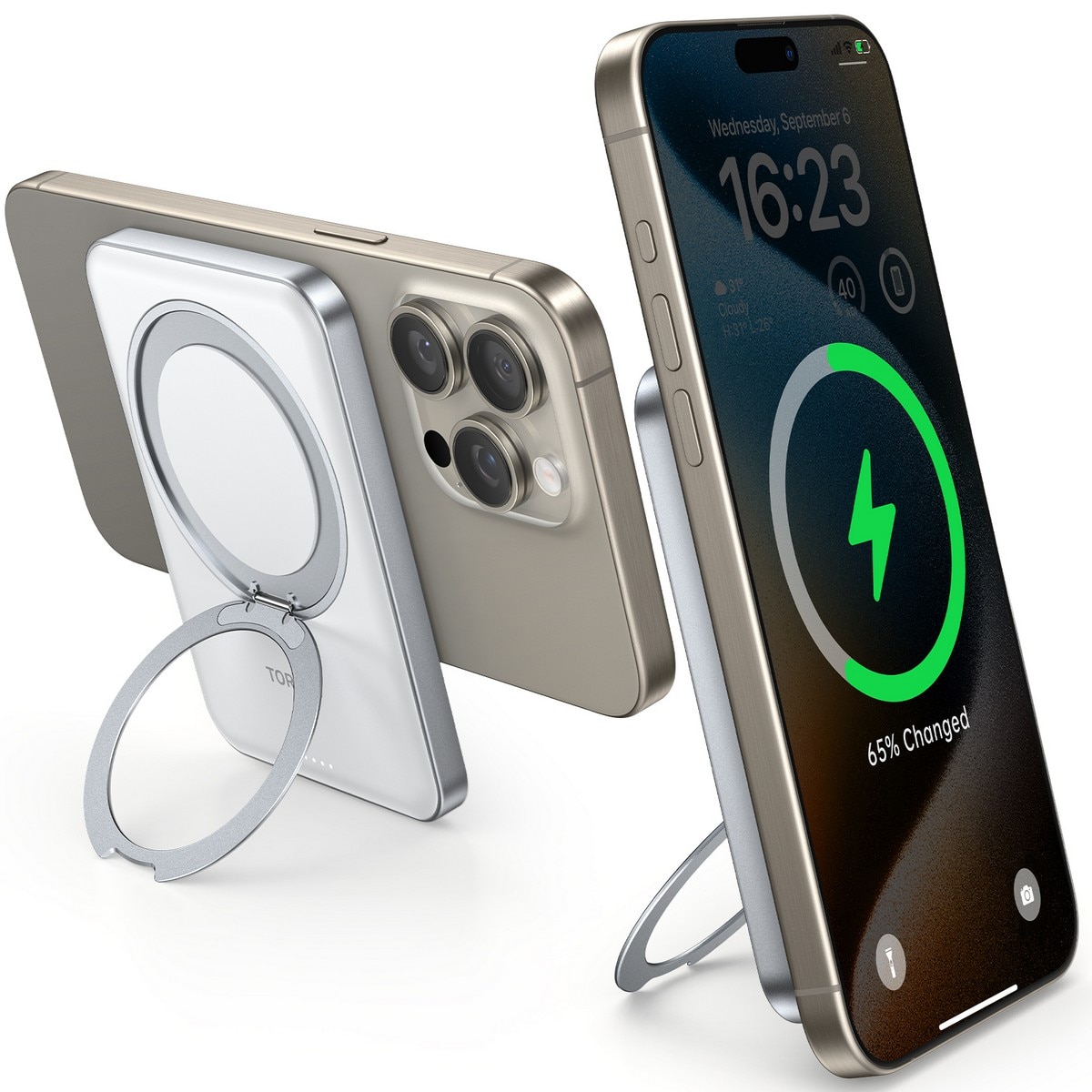 Powerbank Magstall Ostand Wireless 360º 5000MAH - White 11