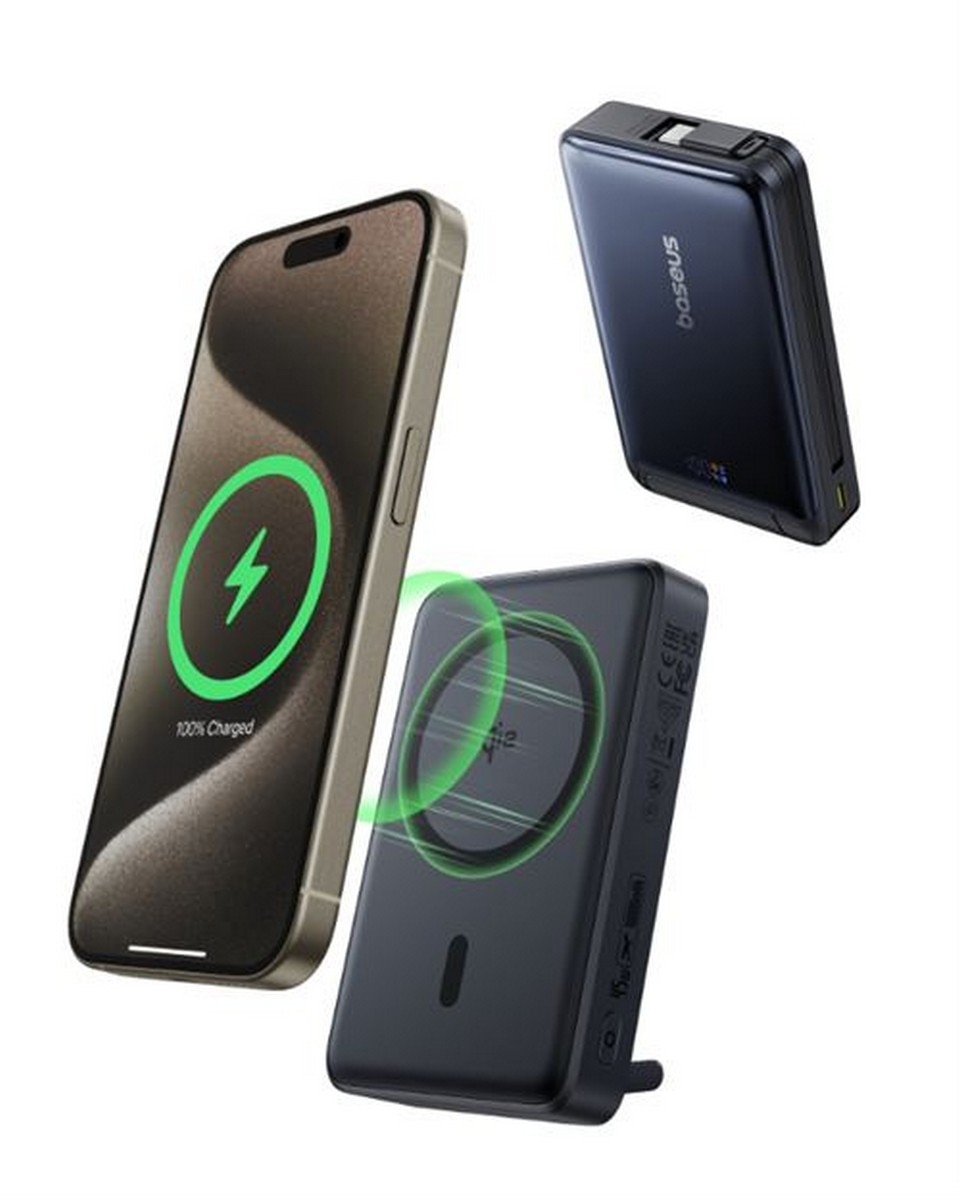 Powerbank Magnética Baseus Nomos QI2 10000mah 45W - Preto 6