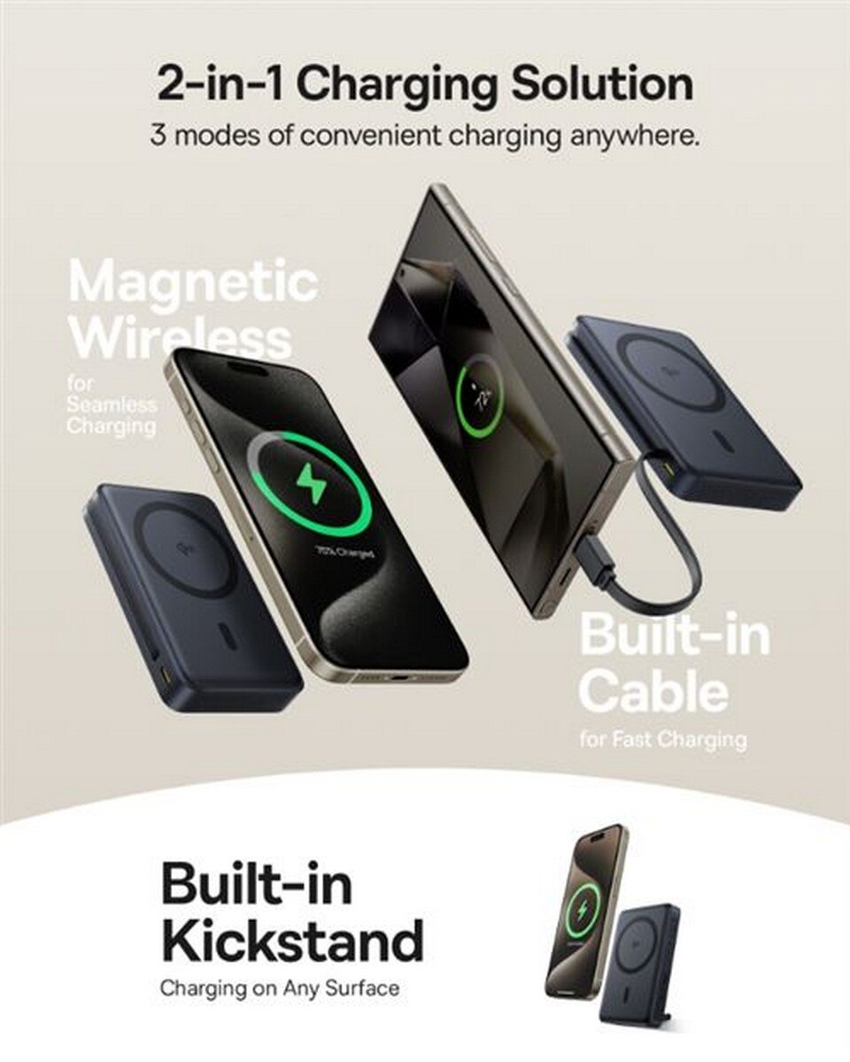 Powerbank Magnética Baseus Nomos QI2 10000mah 45W - Preto 7