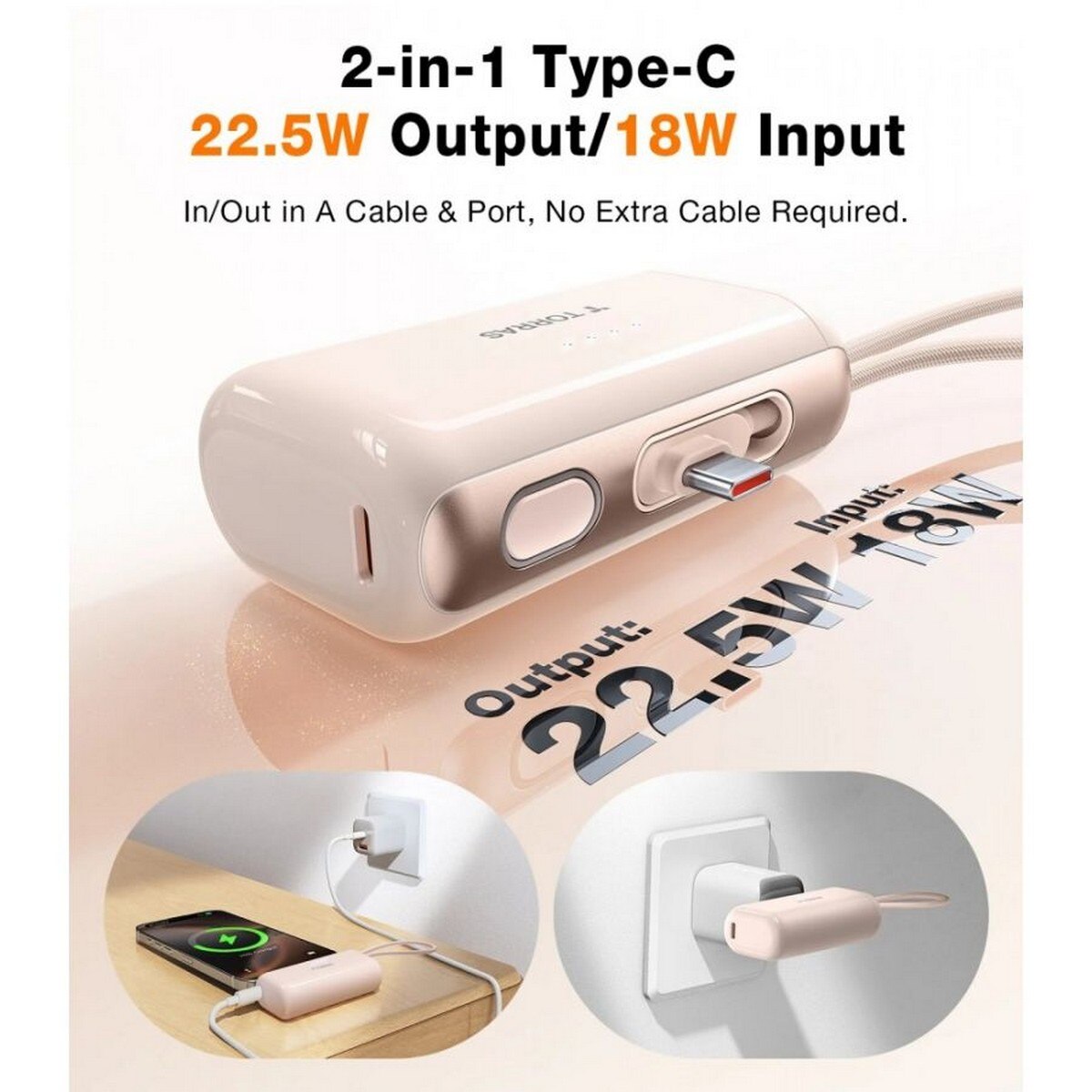 Powerbank Torras Pocketvolt 5.000Mah - Dourado 2