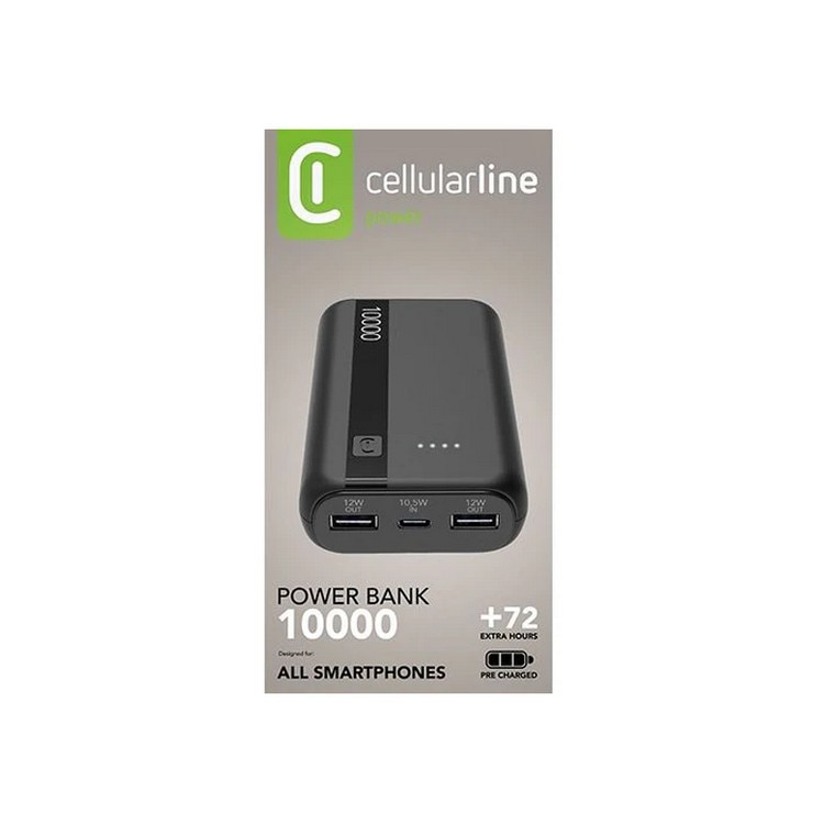 Powerbank Cellular Line Power 10000mAh - Preto Preto-2