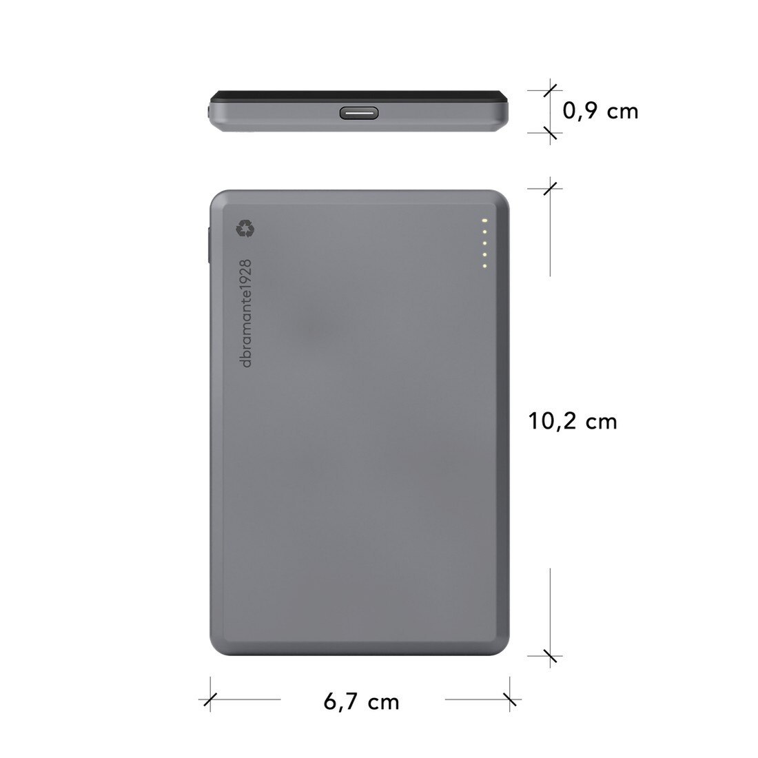 Powerbank Dbramante1928 Re-charge 5K Wireless v2 - Cinzento Cinzento-2
