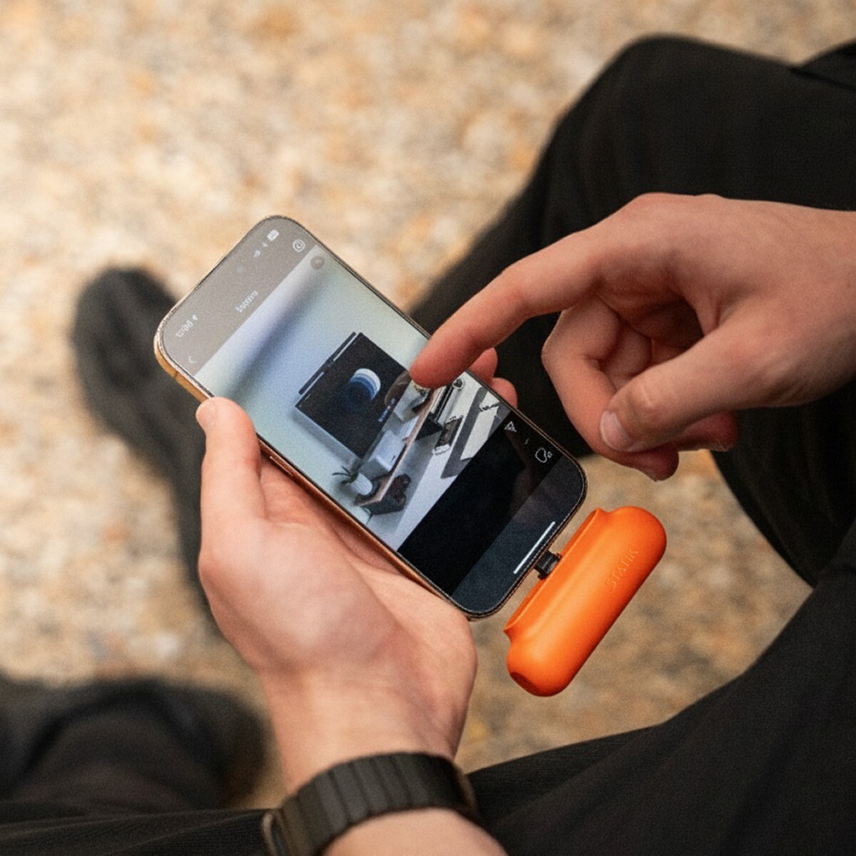 Power Bank Statik Snap-N-Charge® de 3200 mAh Laranja-4