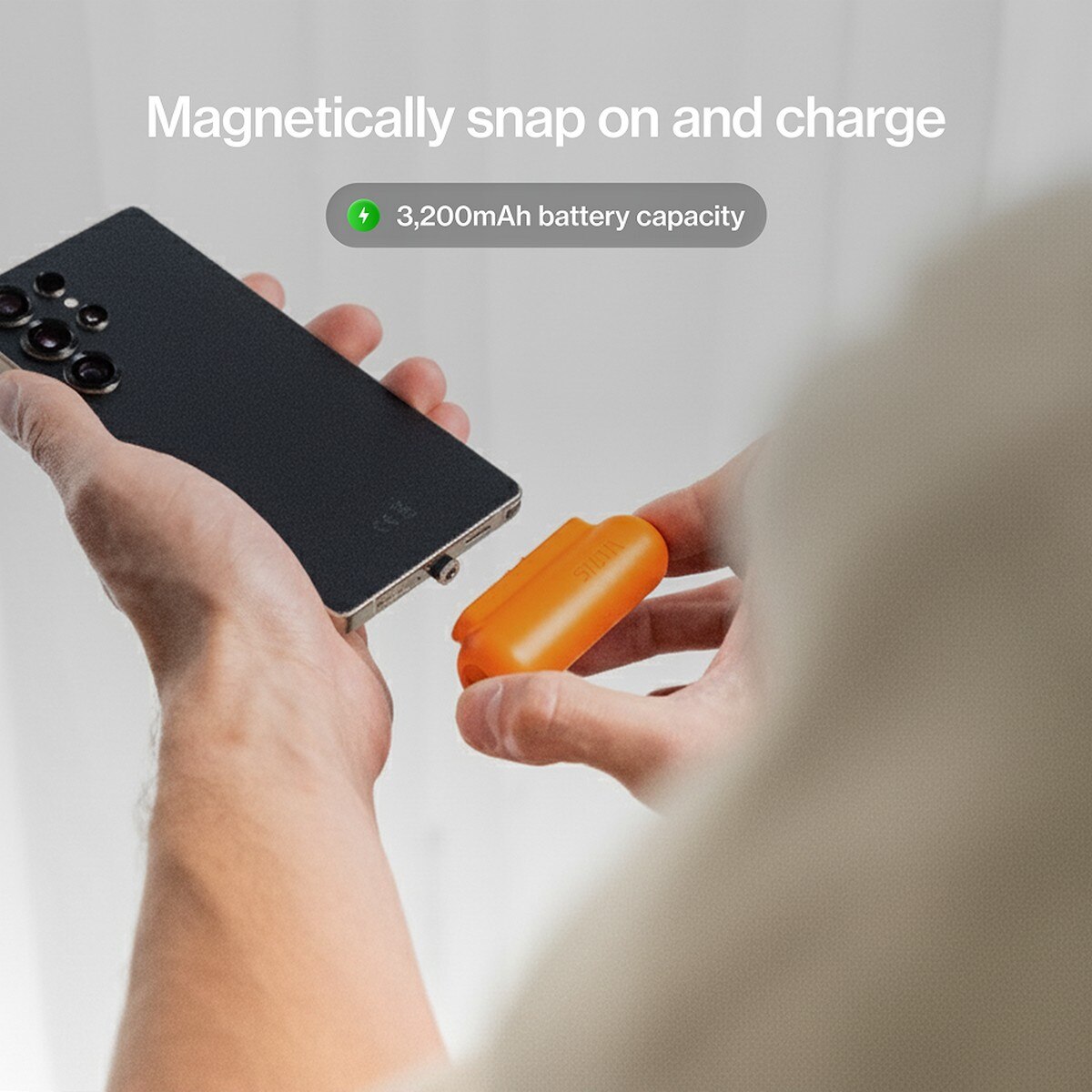 Power Bank Statik Snap-N-Charge® de 3200 mAh Laranja-5