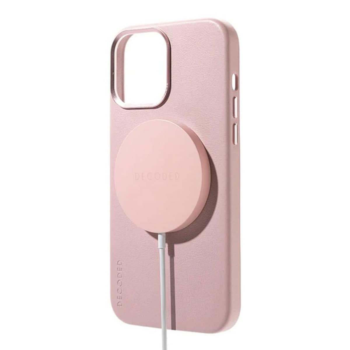Capa em Pele Decoded com MagSafe para iPhone 13 Powder Pink-4