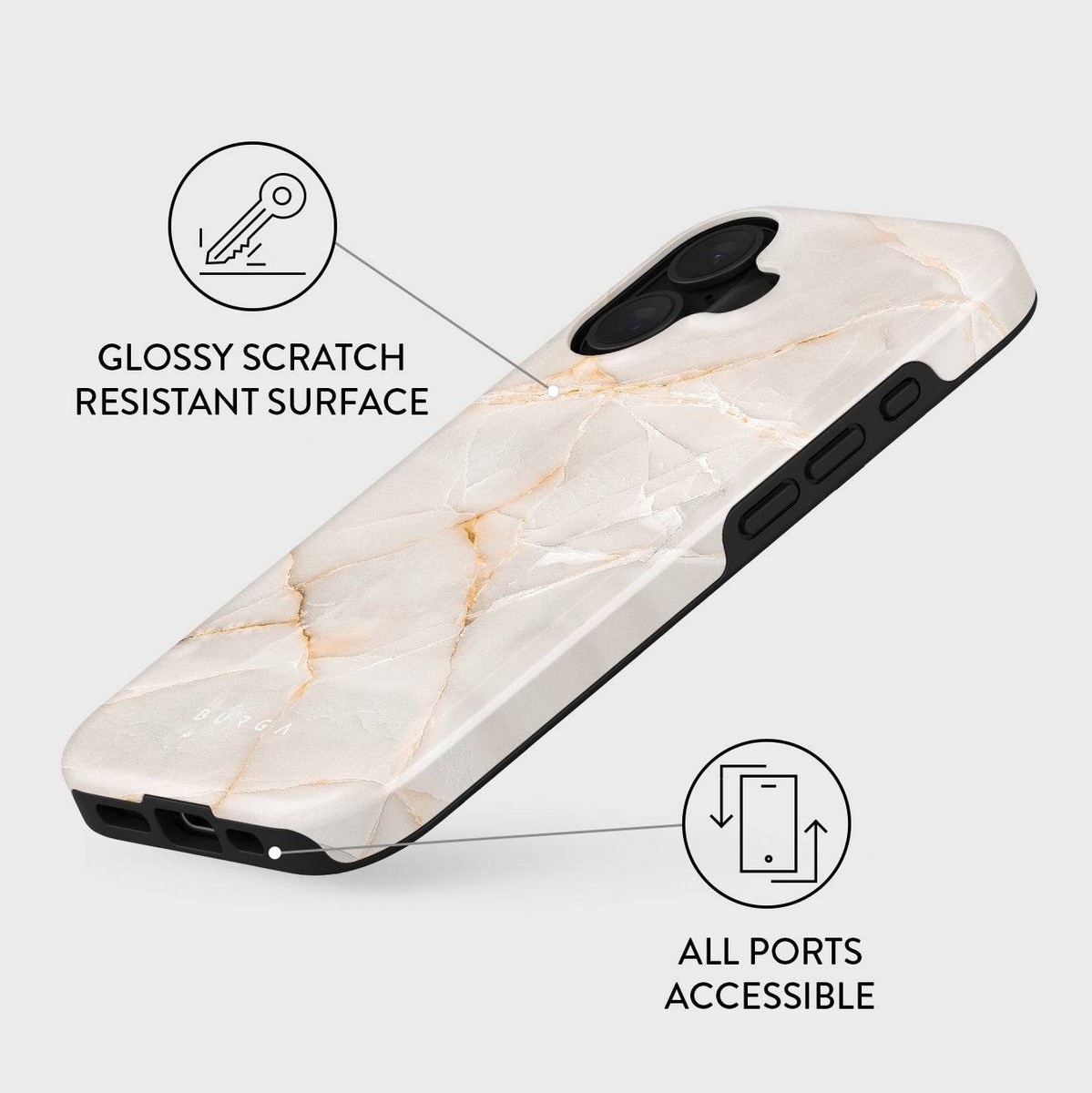Capa Burga Tough com MagSafe para iPhone 16 - Vanilla Sand 4