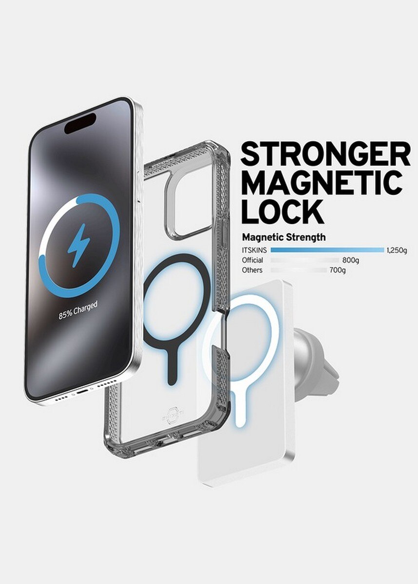 Capa Hybrid Clear Mag Save iPhone 16 Pro - Preto Transparente 7